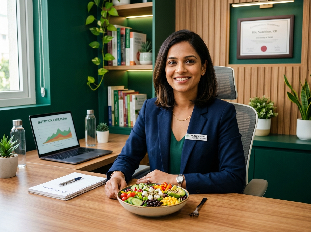 Dietitian Anvi in modern luxury clinic Chandigarh
